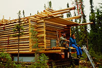 Construction of a lovely guest cabin (1988)