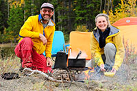 Martin and Andrea camping (photo: Thomas Sbampato)